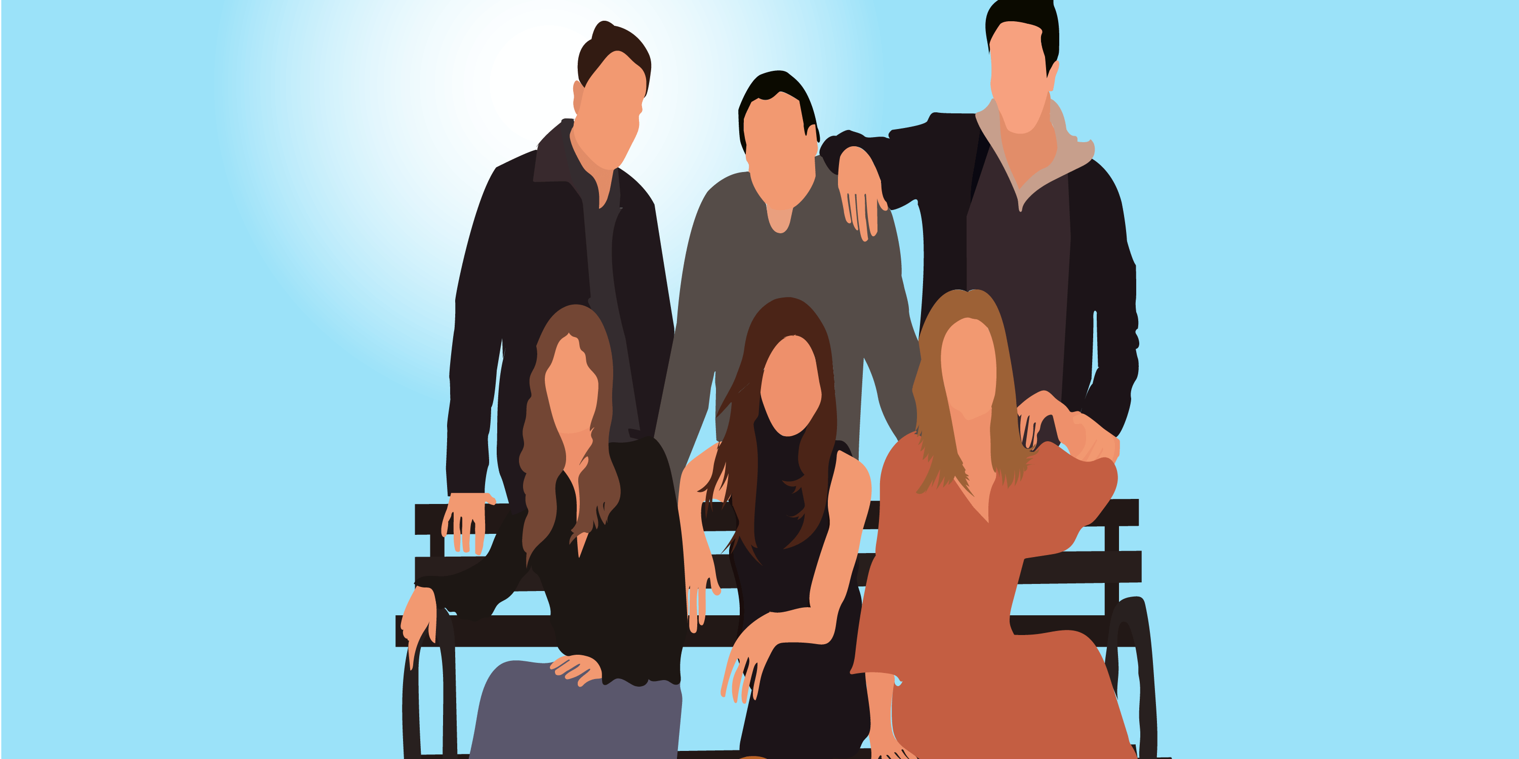 Illustration of the cast of Friends