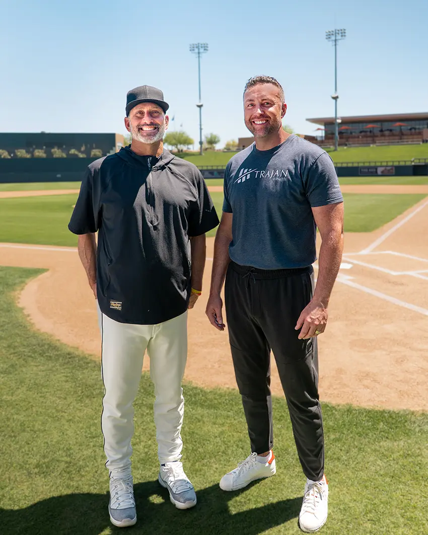 Baseball manager Torey Lovullo and CEO Jeff Junior